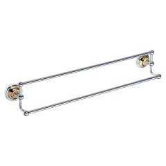 Держатель полотенца двойной BEMETA Retro Gold and chrom 665x125x115 мм 144204238