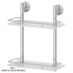 Полка 2-х ярусная FBS Ellea 30 cm 300x378x151 мм матовое стекло, хром