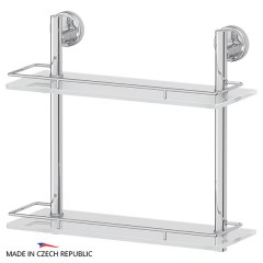 Полка 2-х ярусная FBS Ellea 40 cm 400x378x151 мм матовое стекло, хром