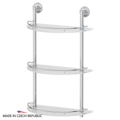 Полка 3-х ярусная FBS Ellea 40 cm 400x618x200 мм матовое стекло, хром Полка 3-х ярусная FBS Ellea 40 cm 400x618x200 мм матовое стекло, хром