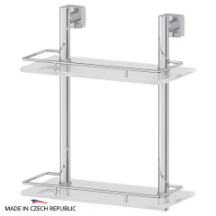 Полка 2-х ярусная FBS Esperado 30 cm 300x378x151 мм матовое стекло, хром