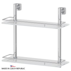 Полка 2-х ярусная FBS Esperado 40 cm 400x378x151 мм матовое стекло, хром Полка 2-х ярусная FBS Esperado 40 cm 400x378x151 мм матовое стекло, хром