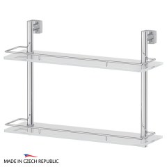 Полка 2-х ярусная FBS Esperado 50 cm 500x378x151 мм матовое стекло, хром Полка 2-х ярусная FBS Esperado 50 cm 500x378x151 мм матовое стекло, хром