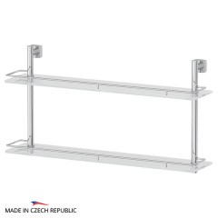 Полка 2-х ярусная FBS Esperado 70 cm 700x378x151 мм матовое стекло, хром Полка 2-х ярусная FBS Esperado 70 cm 700x378x151 мм матовое стекло, хром