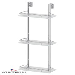 Полка 3-х ярусная FBS Esperado 30 cm 300x618x151 мм матовое стекло, хром Полка 3-х ярусная FBS Esperado 30 cm 300x618x151 мм матовое стекло, хром