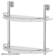 Полка 2-х ярусная FBS Esperado 40 cm 400x378x201 мм матовое стекло, хром Полка 2-х ярусная FBS Esperado 40 cm 400x378x201 мм матовое стекло, хром