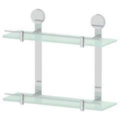 Полка 2-х ярусная ARTWELLE Harmonie 40 cm 400x326x138 мм матовое стекло, хром