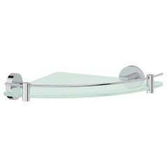 Полка угловая с держателями ARTWELLE Harmonie 26 cm 260x53x260 мм матовое стекло, хром