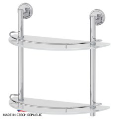 Полка 2-х ярусная FBS Luxia 40 cm 400x381x201 мм матовое стекло, хром