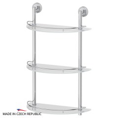 Полка 3-х ярусная FBS Luxia 40 cm 400x621x202 мм матовое стекло, хром Полка 3-х ярусная FBS Luxia 40 cm 400x621x202 мм матовое стекло, хром