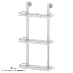 Полка 3-х ярусная FBS Nostalgy 30 cm 300x618x151 мм матовое стекло, хром Полка 3-х ярусная FBS Nostalgy 30 cm 300x618x151 мм матовое стекло, хром