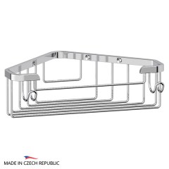 Полочка-решетка с крючками угловая FBS Ryna 18 cm 160x52x160 мм хром
