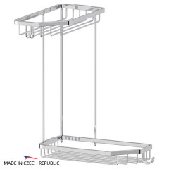 Полочка-решетка с крючками угловая FBS Ryna 2-х ярусная 20/20 cm 220x285x220 мм  хром