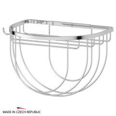 Полочка-решетка с крючком и держателем мочалок FBS Ryna 26 cm 279x182x201 мм хром