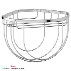 Полочка-решетка с крючком и держателем мочалок угловая FBS Ryna 26 cm 242x182x224 мм хром