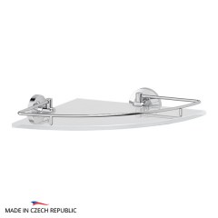 Полка угловая с держателями FBS Standard 28 cm 270x62x270 мм матовое стекло, хром