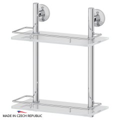 Полка 2-х ярусная FBS Standard 30 cm 300x378x152 мм матовое стекло, хром