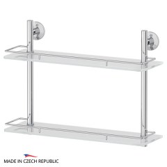 Полка 2-х ярусная FBS Standard 50 cm 500x378x152 мм матовое стекло, хром