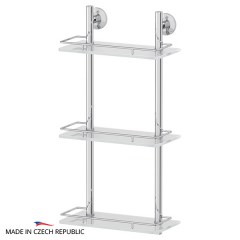 Полка 3-х ярусная FBS Standard 30 cm 300x618x152 мм матовое стекло, хром Полка 3-х ярусная FBS Standard 30 cm 300x618x152 мм матовое стекло, хром