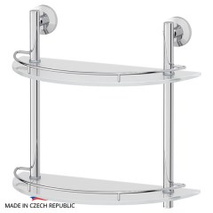 Полка 2-х ярусная FBS Standard 40 cm 400x378x202 мм матовое стекло, хром