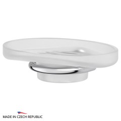 Держатель с мыльницей FBS Universal 125x34x101 мм - компонент для штанги матовый хрусталь, хром