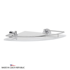 Полка угловая с держателями FBS Vizovice 28 cm 274x50x274 мм матовое стекло, хром