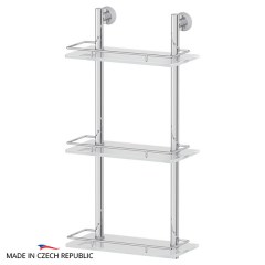 Полка 3-х ярусная FBS Vizovice 30 cm 300x618x151 мм матовое стекло, хром Полка 3-х ярусная FBS Vizovice 30 cm 300x618x151 мм матовое стекло, хром