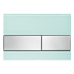 Клавиша для инсталляции TECE Square cтекло зеленое клавиши шлифованная нержавеющая сталь 9240804