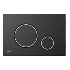 Клавиша для инсталляции ALCAPLAST Thin черный матовый хром матовый M778