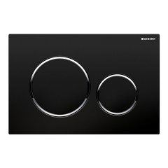 Клавиша для инсталляции GEBERIT Sigma 20 черная/хром глянцевый 115.882.KM.1