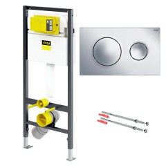 Инсталляция для подвесного унитаза VIEGA Prevista Dry с клавишей смыва Visign for Life 20 хром глянцевый 792855