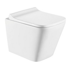Унитаз подвесной безободковый CERAMALUX SoftClose цвет белый 5171 Унитаз подвесной безободковый CERAMALUX SoftClose цвет белый 5171