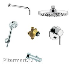 Душевая система встраиваемая KLUDI Bozz 386310576 Душевая система встраиваемая KLUDI Bozz 386310576