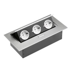 Розетка встраиваемая GTV алюминий AE-PB03GS-53