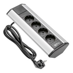 Розетка встраиваемая GTV серый AE-PBKT4S-80 Розетка встраиваемая GTV серый AE-PBKT4S-80