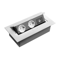 Розетка встраиваемая GTV белая AE-PBU02GS-10 Розетка встраиваемая GTV белая AE-PBU02GS-10
