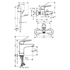 HANSGROHE Logis E 100c HANSGROHE Logis E 100c