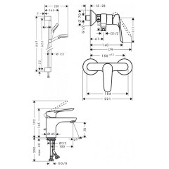 HANSGROHE Logis E 70B HANSGROHE Logis E 70B