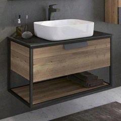 Тумба с раковиной COMFORTY Кёльн 90 дуб тёмно-коричневый
