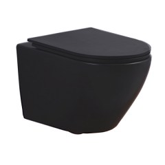 Унитаз подвесной безободковый ESBANO Azalea Matt Black 480x360x360 мм