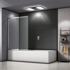 Душевая шторка на ванну GOOD DOOR 1000х1400 мм профиль хром стекло прозрачное 5 мм Душевая шторка на ванну GOOD DOOR 1000х1400 мм профиль хром стекло прозрачное 5 мм