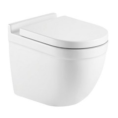 Унитаз подвесной безободковый CERAMALUX SoftClose 360х520х410 мм цвет белый 2198GW