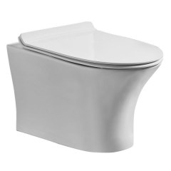 Унитаз подвесной безободковый CERAMALUX SoftClose 360х490х350 мм цвет белый 2617Е