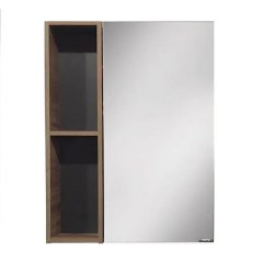 Шкаф зеркальный COMFORTY Штутгарт 60 дуб тёмно-коричневый