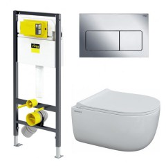 Комплект инсталляция VIEGA Prevista с унитазом Berges Ego 49 см