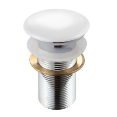 Донный клапан для раковин без перелива CERAMALUX белый RD002 Донный клапан для раковин без перелива CERAMALUX белый RD002