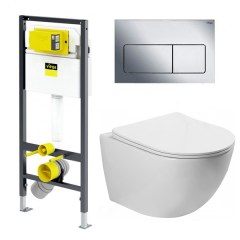 Комплект инсталляция VIEGA Prevista Dry с унитазом SantiLine SoftClose