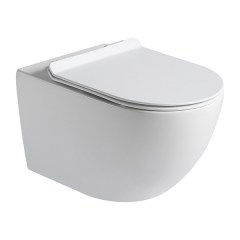 Унитаз подвесной безободковый SANTILINE SoftClose 550х370х370 мм белый SL-5002 Унитаз подвесной безободковый SANTILINE SoftClose 550х370х370 мм белый SL-5002