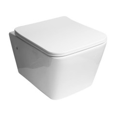 Унитаз подвесной безободковый SANTILINE SoftClose 520x360x365 мм белый SL-5004