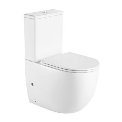 Унитаз компакт безободковый SANTILINE SoftClose 620х375х820 мм белый SL-5016